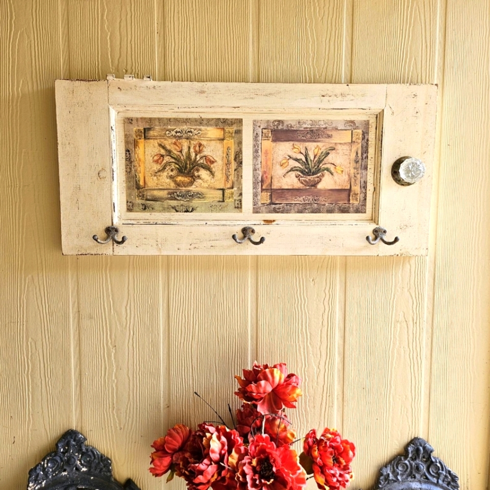 Antique Door Repurposed Coat Rack